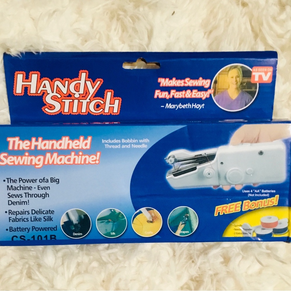 Handy Stitch Portable & Cordless Handheld Sewing Machine - White - Picture 2 of 3
